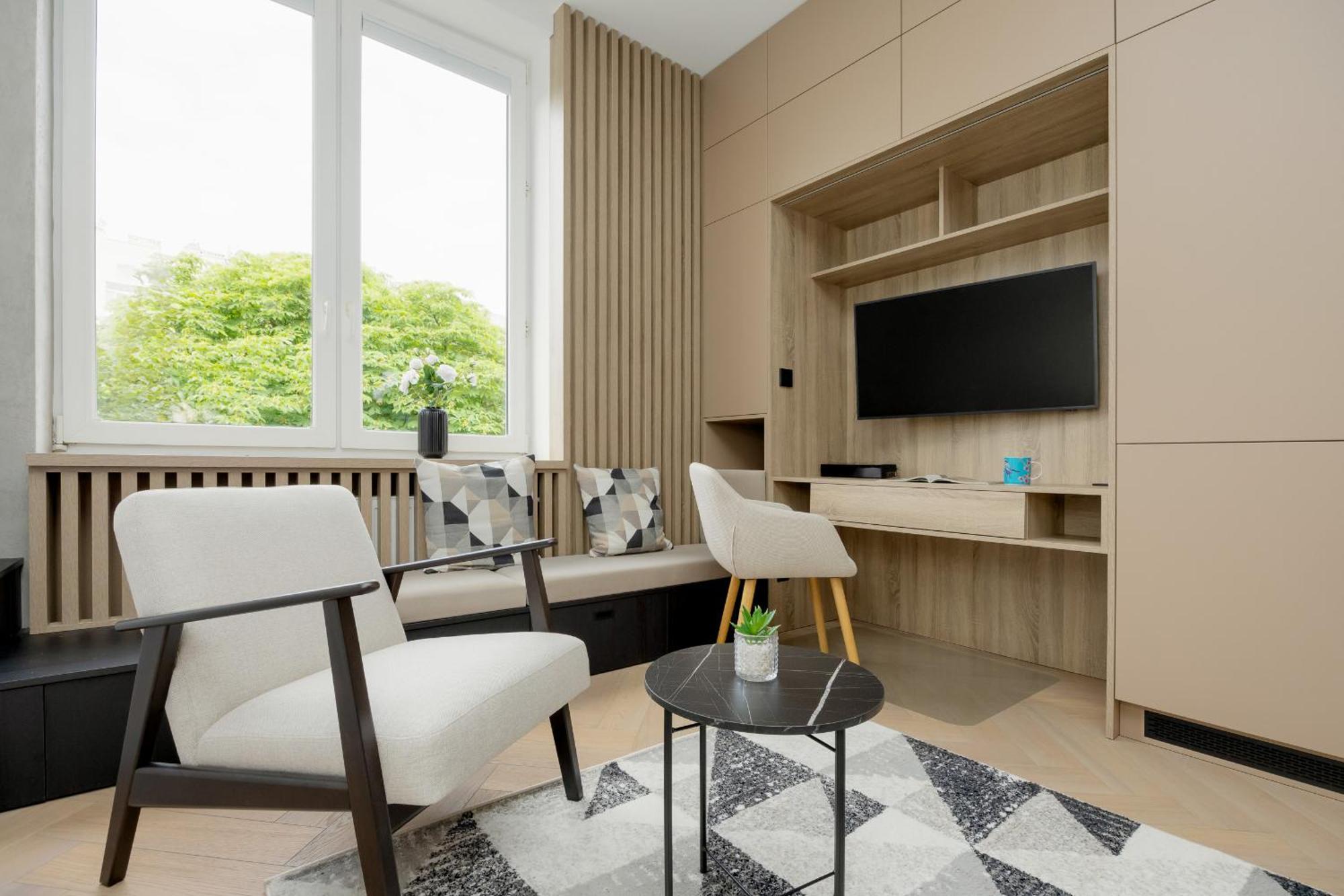 Przytulne Studio W Zielonej Okolicy Srodmiescia By Noclegi Renters ワルシャワ エクステリア 写真